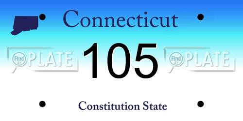 105 Connecticut License Plate