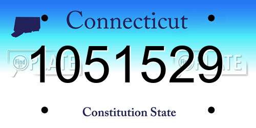 1051529 Connecticut License Plate