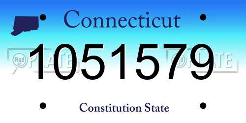 1051579 Connecticut License Plate