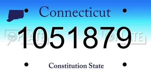 1051879 Connecticut License Plate