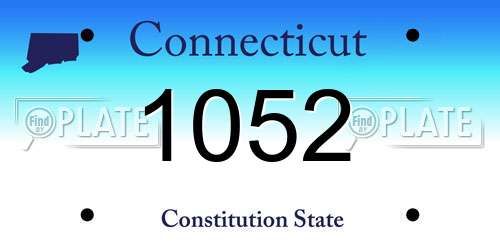 1052 Connecticut License Plate
