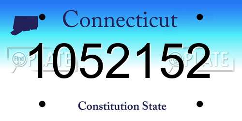 1052152 Connecticut License Plate