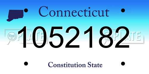 1052182 Connecticut License Plate