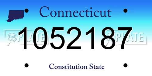 1052187 Connecticut License Plate