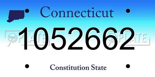 1052662 Connecticut License Plate
