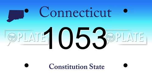 1053 Connecticut License Plate