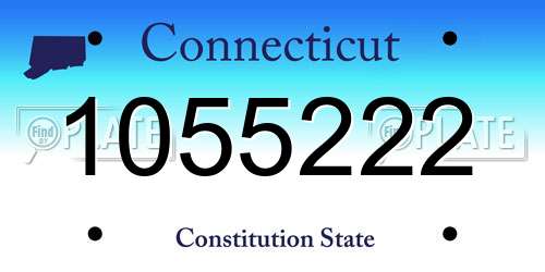 1055222 Connecticut License Plate