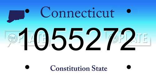 1055272 Connecticut License Plate