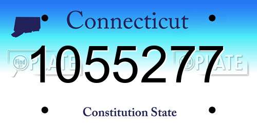1055277 Connecticut License Plate