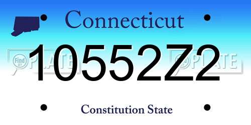 10552Z2 Connecticut License Plate
