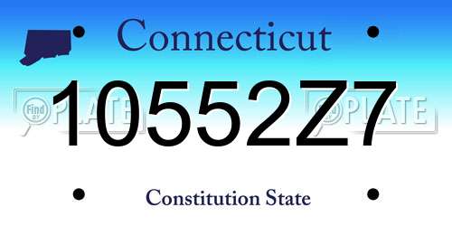 10552Z7 Connecticut License Plate