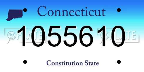 1055610 Connecticut License Plate
