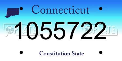 1055722 Connecticut License Plate