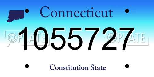 1055727 Connecticut License Plate