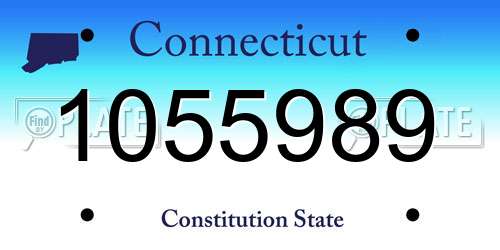 1055989 Connecticut License Plate