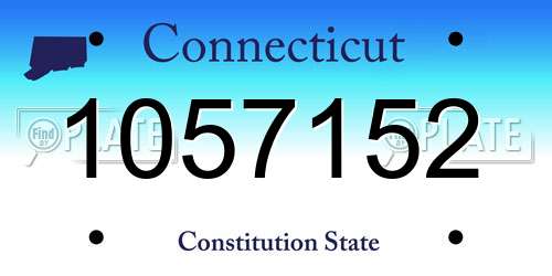 1057152 Connecticut License Plate