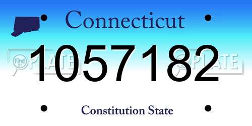 1057182 Connecticut License Plate