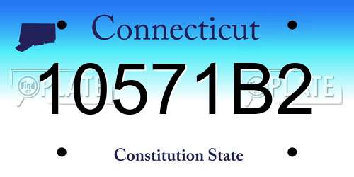 10571B2 Connecticut License Plate