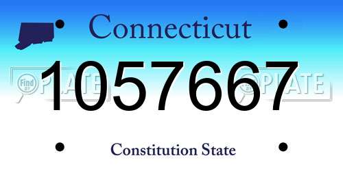 1057667 Connecticut License Plate