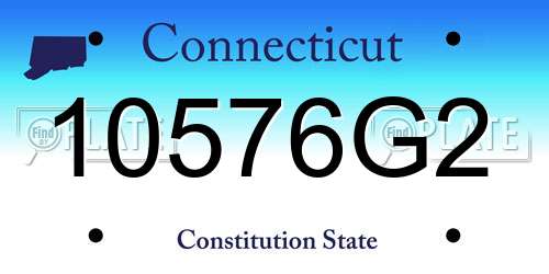 10576G2 Connecticut License Plate
