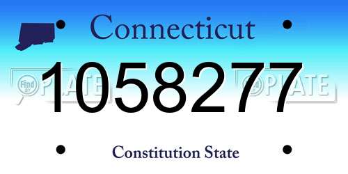 1058277 Connecticut License Plate