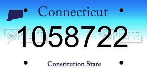 1058722 Connecticut License Plate