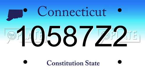 10587Z2 Connecticut License Plate