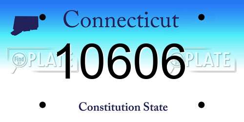 10606 Connecticut License Plate