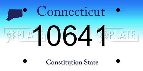 10641 Connecticut License Plate