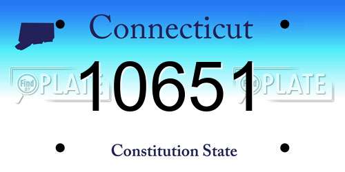 10651 Connecticut License Plate