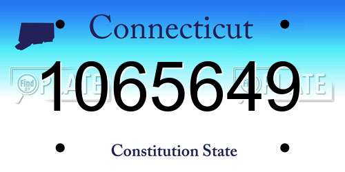 1065649 Connecticut License Plate