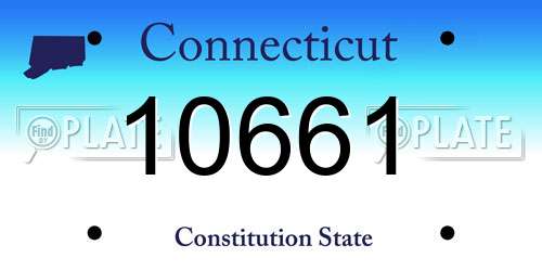10661 Connecticut License Plate