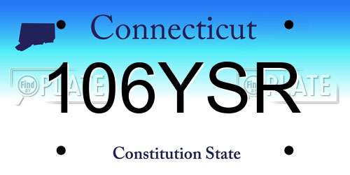 106YSR Connecticut License Plate