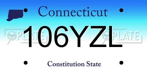 106YZL Connecticut License Plate