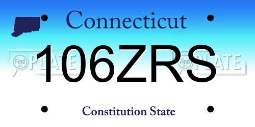 106ZRS Connecticut License Plate