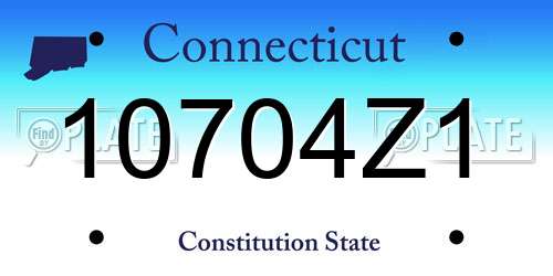 10704Z1 Connecticut License Plate