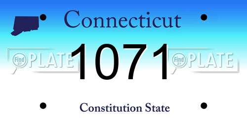 1071 Connecticut License Plate
