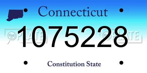 1075228 Connecticut License Plate