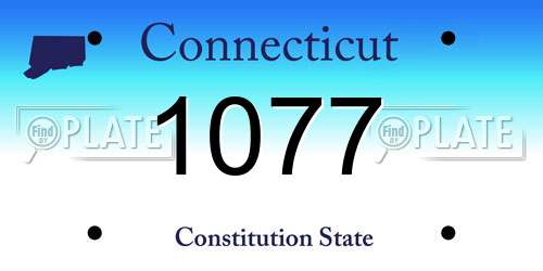 1077 Connecticut License Plate