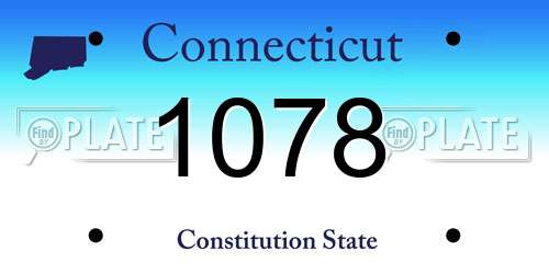 1078 Connecticut License Plate