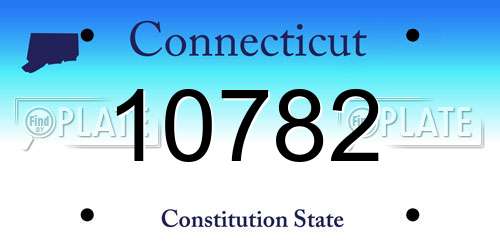 10782 Connecticut License Plate