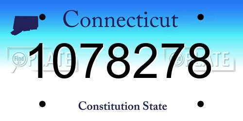 1078278 Connecticut License Plate