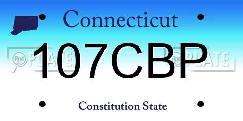 107CBP Connecticut License Plate