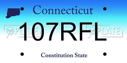 107RFL Connecticut License Plate