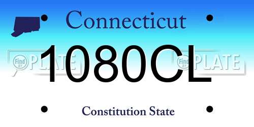 1080CL Connecticut License Plate