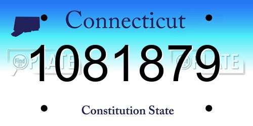 1081879 Connecticut License Plate