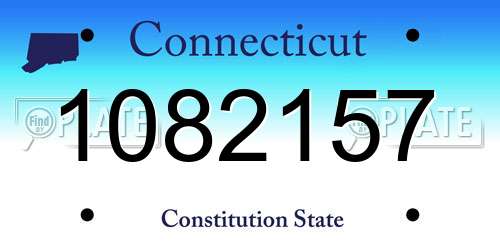 1082157 Connecticut License Plate