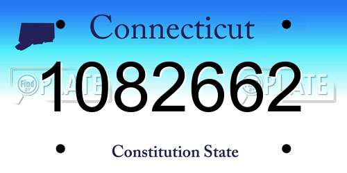 1082662 Connecticut License Plate