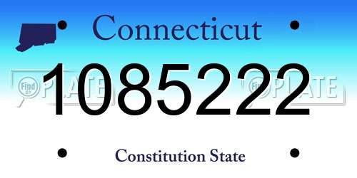 1085222 Connecticut License Plate