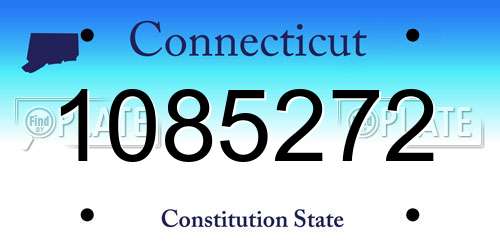 1085272 Connecticut License Plate